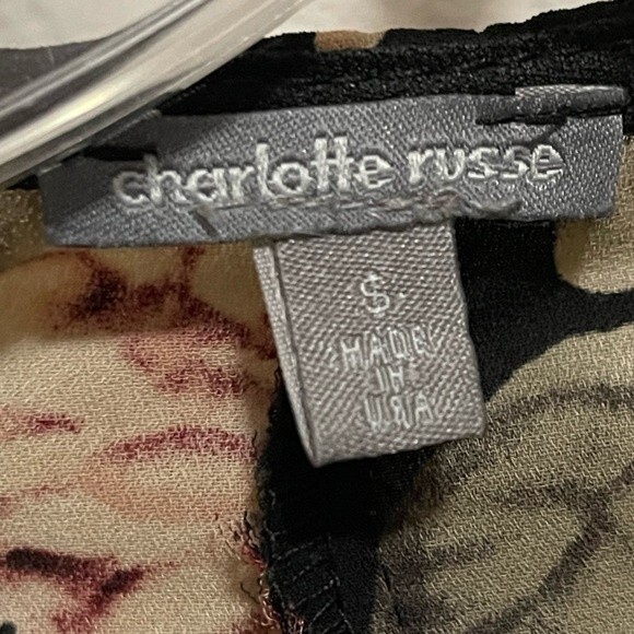 Charlotte Russe Size Small Floral Cardigan Duster with Bell Sleeves High Low - Picture 5 of 6